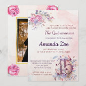 Invitation de Quinceañera (Devant / Derrière)