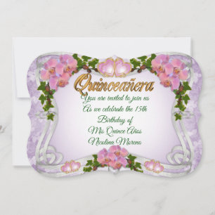 Invitation de Quinceanera 15e anniversaire élégant