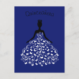 Invitation de Quinceanera à la cuillère à papillon