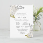 Invitation de Quinceanera à la fleur blanche (Debout devant)