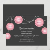 Invitation de Quinceanera à la Lanterne du Parti G (Devant / Derrière)
