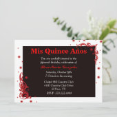 Invitation de Quinceañera à un festival noir, roug (Debout devant)