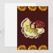 Invitation de Quinceanera au Mexique - Bourgogne (Devant / Derrière)