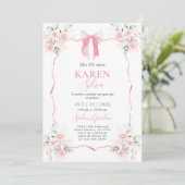 Invitation de Quinceanera Bow Rose (Debout devant)