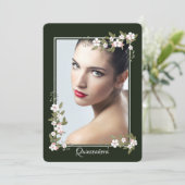 Invitation de Quinceañera de Cornouiller Rose et B (Debout devant)