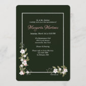 Invitation de Quinceañera de Cornouiller Rose et B (Dos)