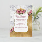 Invitation de Quinceañera de la Couronne marbrée e (Debout devant)