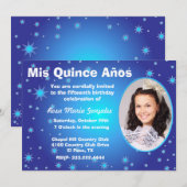 Invitation de Quinceañera de photo d'étoiles (Devant / Derrière)
