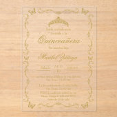 Invitation de Quinceanera en acrylique (Recto)