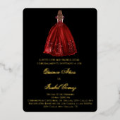 Invitation de quinceañera en silhouette noire (Recto)