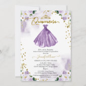 Invitation de Quinceañera Fleurie Violette Bilingu (Dos)