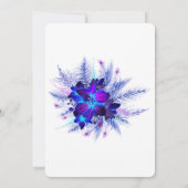 Invitation de Quinceañera Fleurs d'Orchidée Bleue  (Dos)