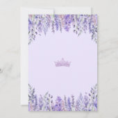 Invitation de Quinceanera Floral Lavande Purple (Dos)