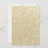 Invitation de Quinceanera Florale Gold Sparkle (Dos)