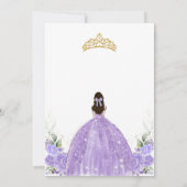 Invitation de Quinceañera Florale Lilas (Dos)