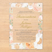 Invitation de Quinceanera Florale Printemps (Recto)