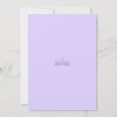 Invitation de Quinceanera Florale Rose violette (Dos)