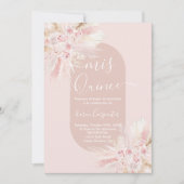 Invitation de Quinceanera Florale Séchée Boho (Devant)