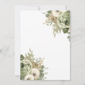 Invitation de Quinceañera Florale Verte (Dos)