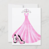 Invitation de Quinceanera Gown rose (Dos)