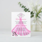 Invitation de Quinceanera Gown rose (Debout devant)