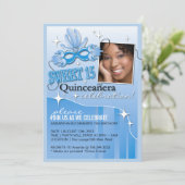 INVITATION DE QUINCEANERA MASQUERADE (Debout devant)