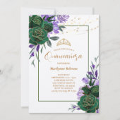 Invitation de Quinceañera or Floral violet (Devant)
