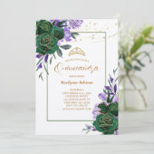 Invitation de Quinceañera or Floral violet (Debout devant)