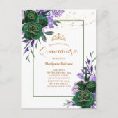 Invitation de Quinceañera or Floral violet (Devant)