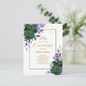 Invitation de Quinceañera or Floral violet (Debout devant)