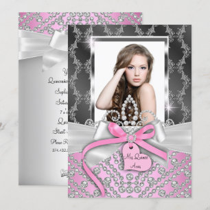 Invitation de Quinceanera Photo Arc en diamant arg