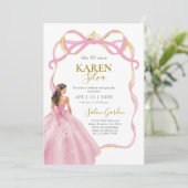 Invitation de Quinceanera Rose (Debout devant)