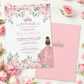Invitation de Quinceanera rose pâle