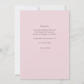 Invitation de Quinceañera Rose Pâle de Luxe (Dos)