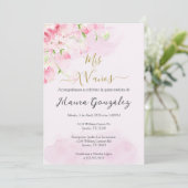 Invitation de quinceañera rose rose pâle (Debout devant)