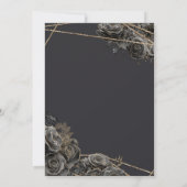 Invitation de Quinceañera - Roses noirs et or, Gow (Dos)