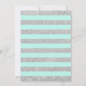 Invitation de Quinceanera Turquoise Argenté (Dos)