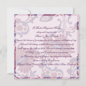 Invitation de Quinceañera violet et bleu (Dos)