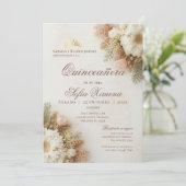 Invitation de Quincenera en espagnol Boho (Debout devant)