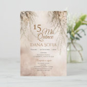 Invitation de Quincenera en espagnol Boho (Debout devant)