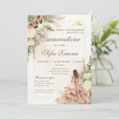 Invitation de Quincenera en espagnol Boho (Debout devant)