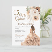 Invitation de Quincenera en espagnol Boho (Debout devant)