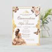 Invitation de Quincenera en espagnol Boho (Debout devant)