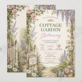 Invitation de rassemblement de jardin de campagne (Devant / Derrière)