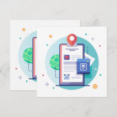 Invitation de réalité augmentée interactif (Devant / Derrière)