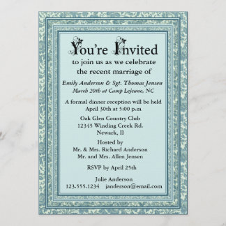 Invitation de réception après le mariage