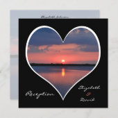 Invitation de réception après mariage - Coucher de (Devant / Derrière)