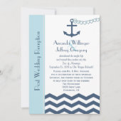 Invitation de réception après mariage - Thème naut (Devant)