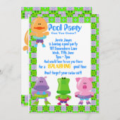 INVITATION DE RÉCEPTION AU BORD DE LA PISCINE (Devant / Derrière)