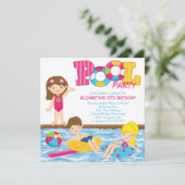 Invitation de réception au bord de la piscine (Debout devant)